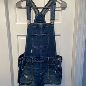 Jean short overalls